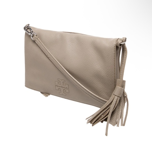 Tory Burch Grey Leather Crossbody Bag - Picture 8 of 9